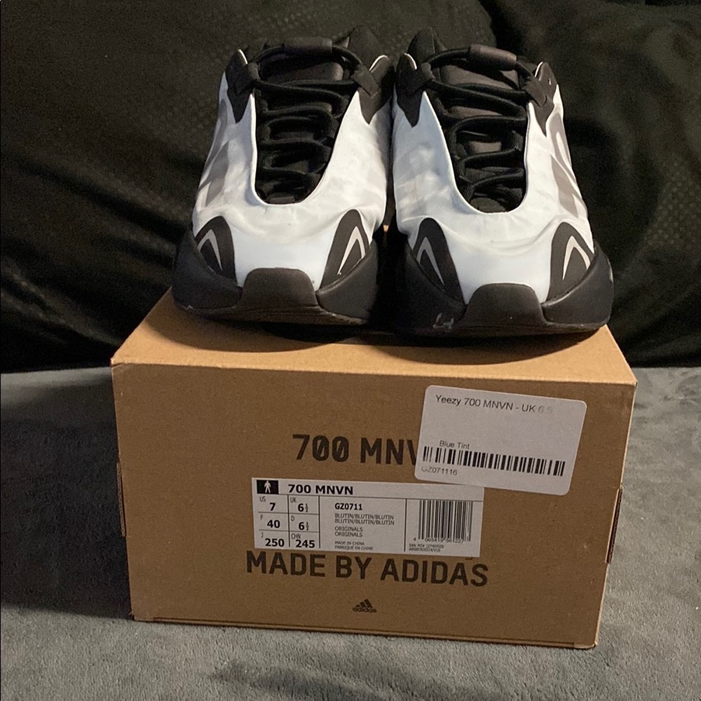 adidas Yeezy 700 MNVN White and Black Men's Sneakers